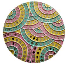 Pastel Mosaic Mandala Wall Art
